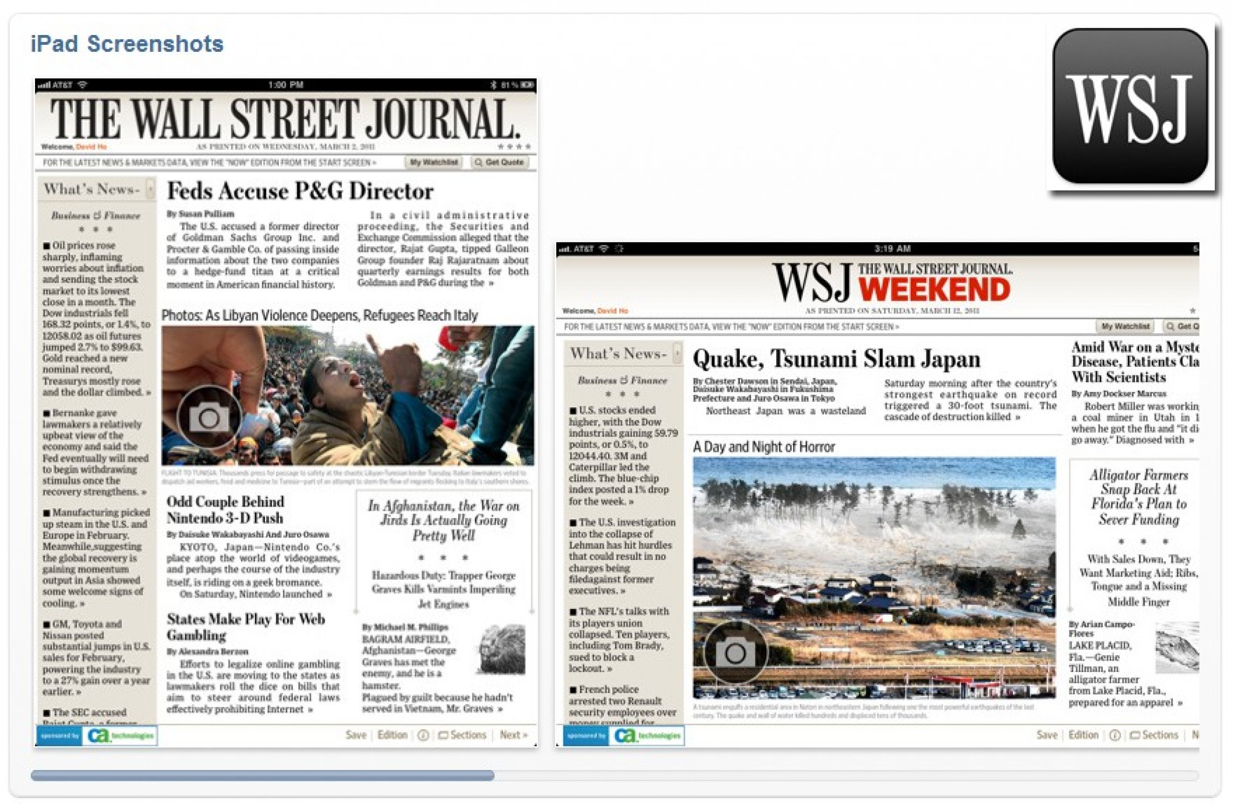 The Wall Street Journal News - Top 50 must-have iPad apps