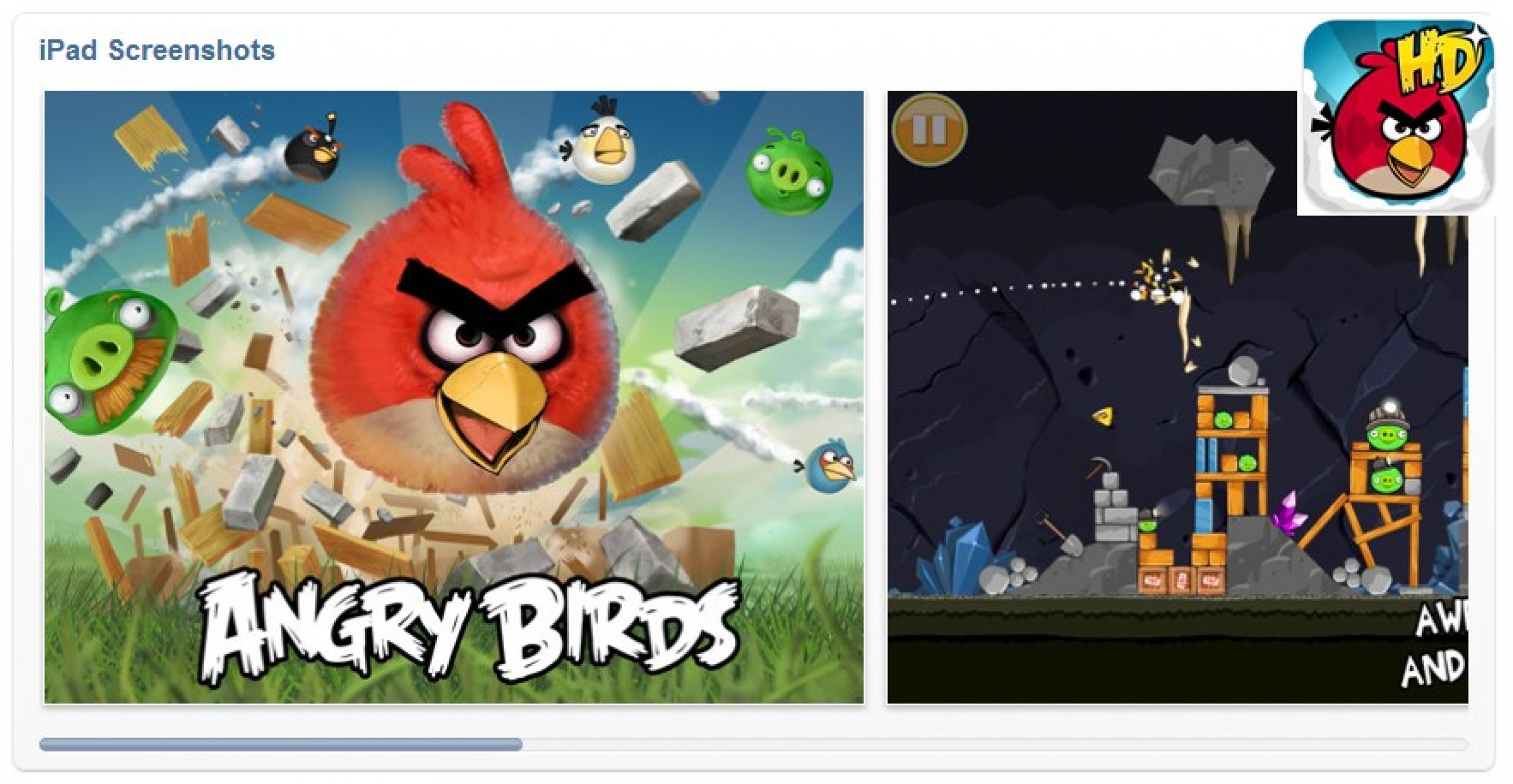 Angry Birds HD Game - Top 50 must-have iPad apps