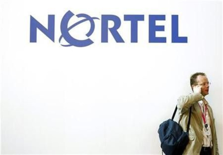 A Nortel sign at the 2009 GSMA Mobile World Congress in Barcelona.
