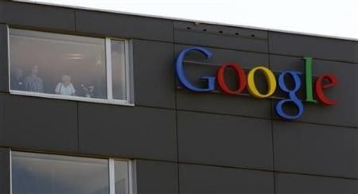 A company logo is placed on the roof of the Google building in Zurich