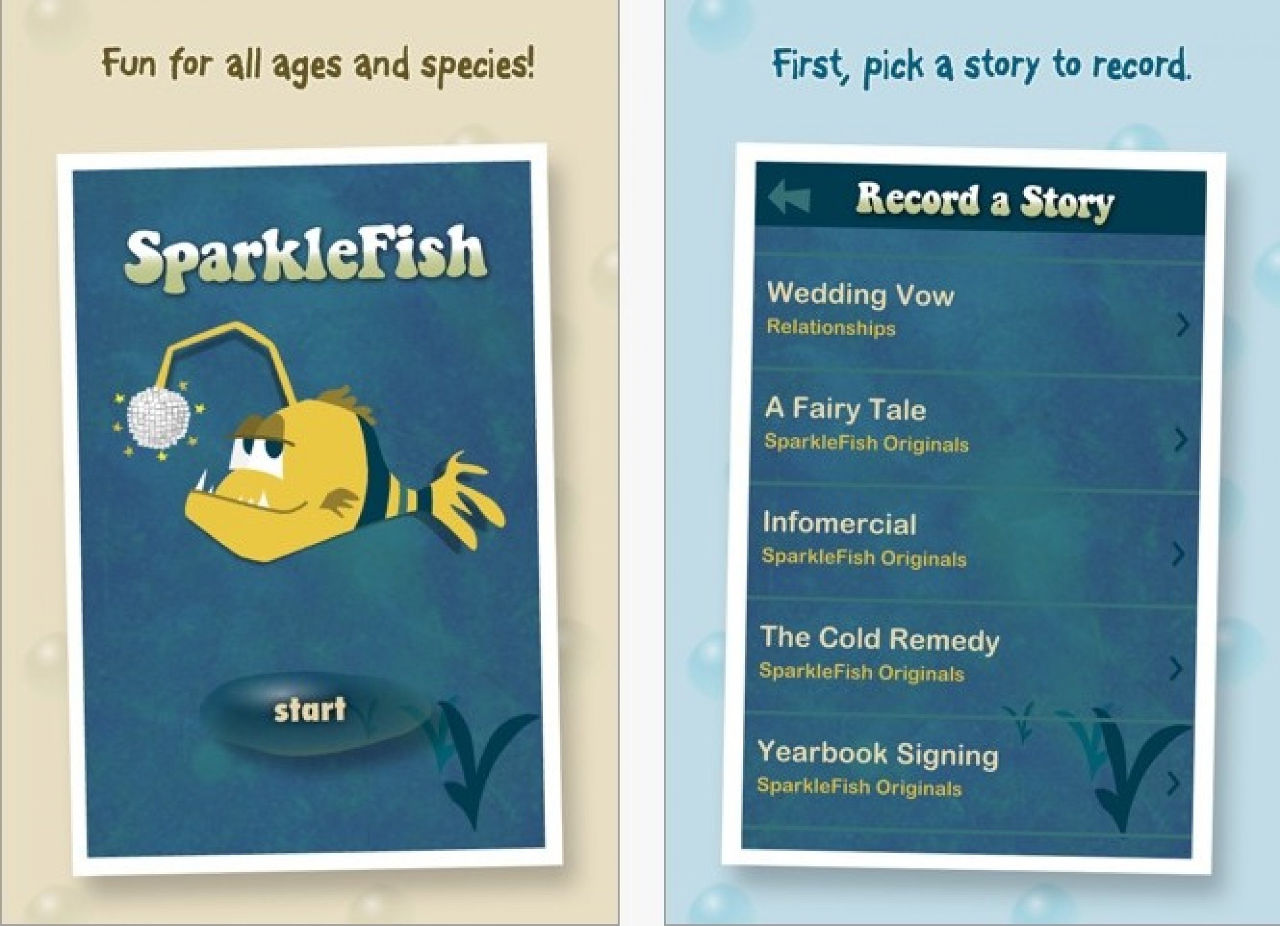 Sparklefish iPhone Screenshots
