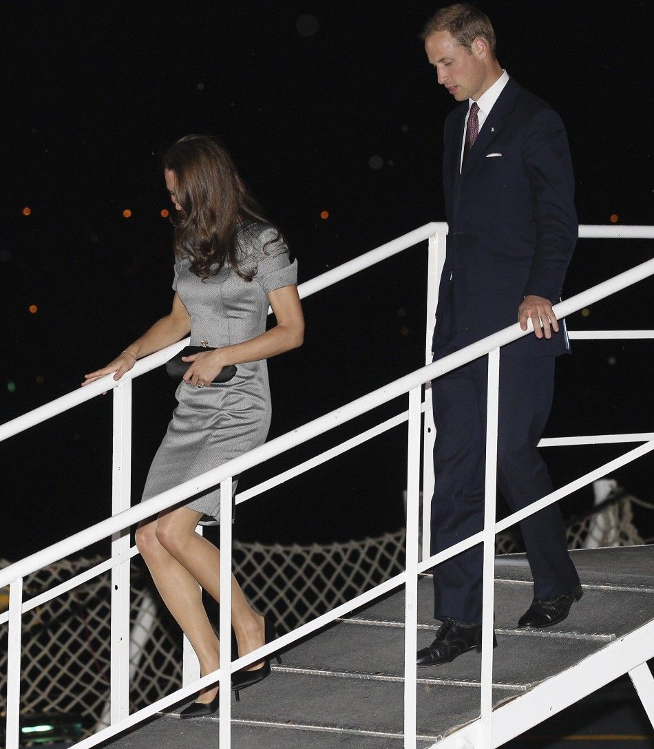 Prince William and Catherine, Duchess of Cambridge arrive on board HMCS Montreal in Montreal