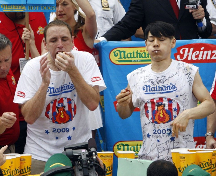 Takeru Kobayashi and Joey Chestnut