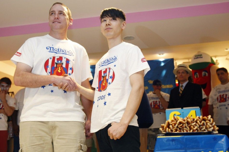 Takeru Kobayashi and Joey Chestnut