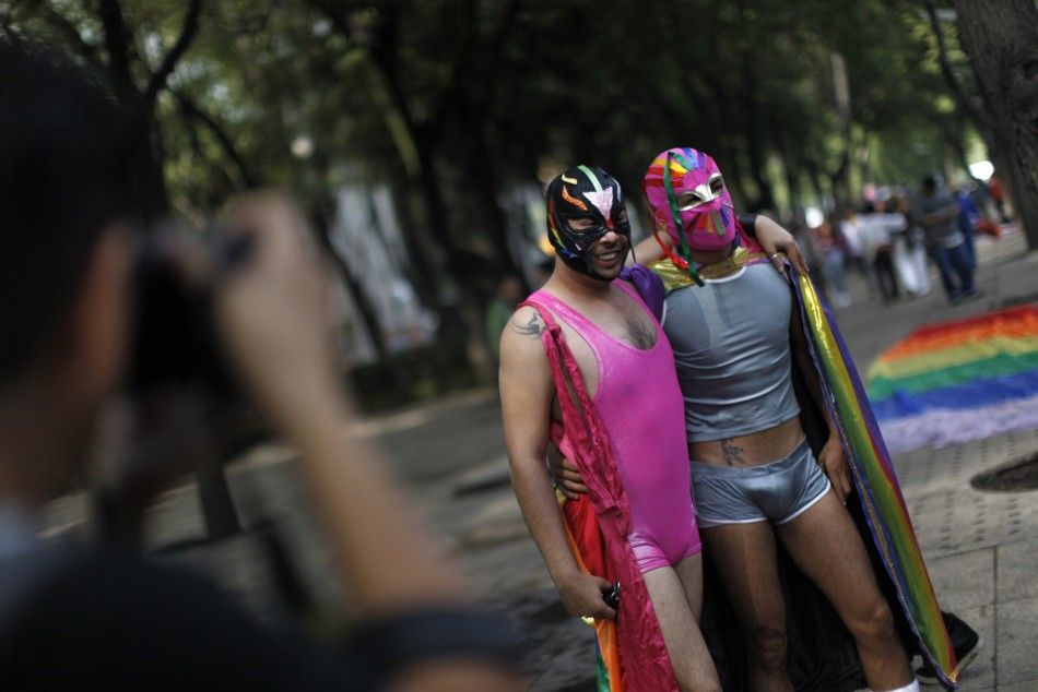 Gay pride parade in Mexico City.