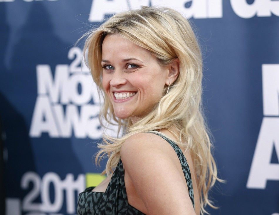 Actress Reese Witherspoon arrives at the 2011 MTV Movie Awards in Los Angeles, June 5, 2011. Witherspoon made 28 million last year.