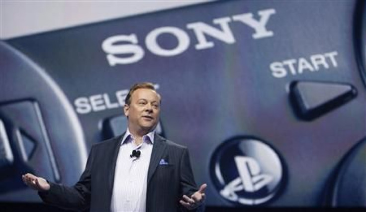 President and CEO of Sony Computer Entertainment of America Tretton speaks at a media briefing during the E3 at the Shrine auditorium in Los Angeles