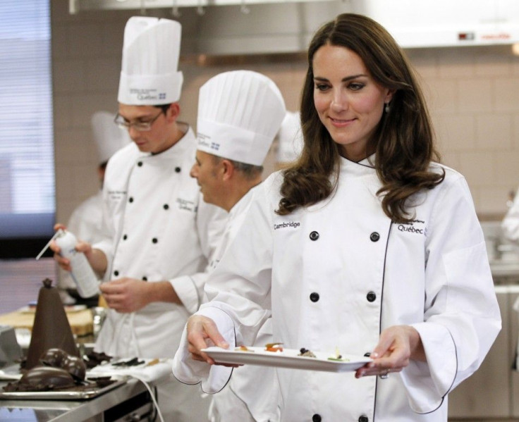 Catherine, Duchess of Cambridge, takes part in a cooking workshop at the Institut de tourisme et d&#039;hotellerie du Quebec