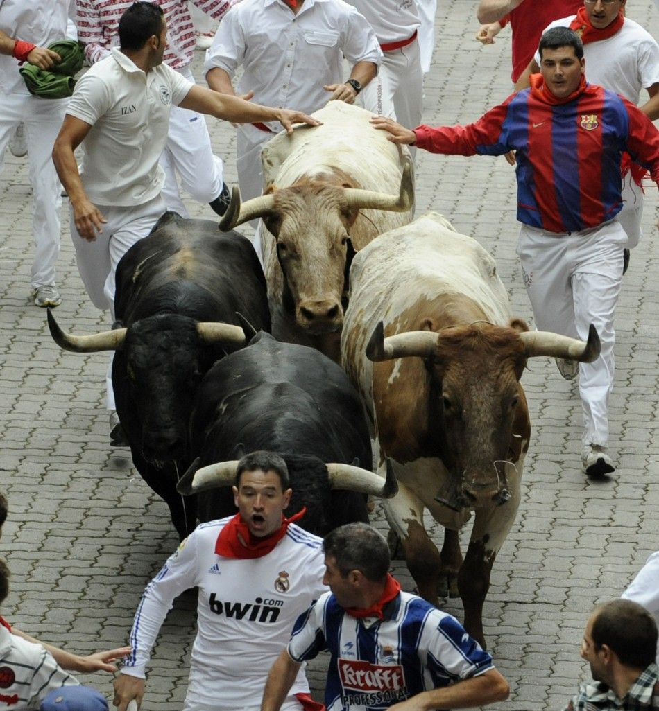 Running of the Bulls 2011. Pamplona, Spain
