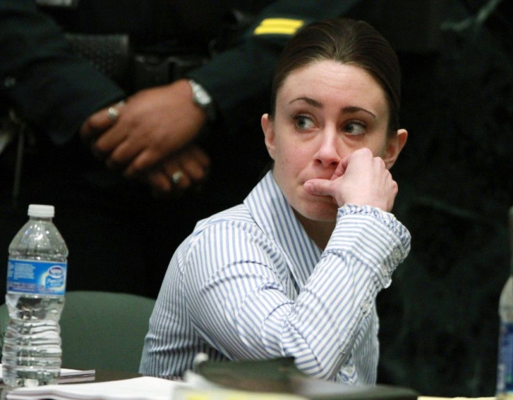 Casey Anthony sits at the defense table after the jury left to begin deliberations in her first degree murder trial at the Orange County Courthouse in Orlando, Florida, July 4, 2011.