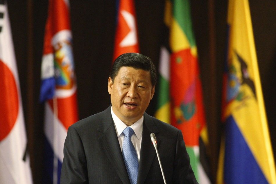 Xi Jinping speaks during a meeting at the Economic Commission for Latin America and the Caribbean CEPAL in Santiago