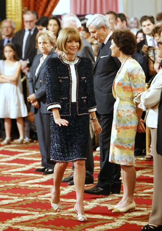 Anna Wintour, Editor of U.S. Vogue, attends the ceremony at the Elysee Palace