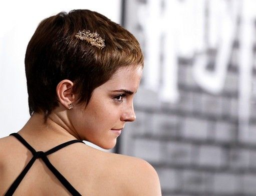 Actress Emma Watson poses at the premiere of Harry Potter and the Deathly Hallows in New York 