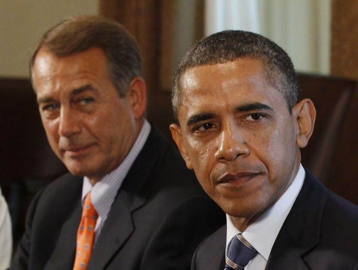 President Barack Obama, D-Ill. with House Speaker John Boehner, R-Ohio