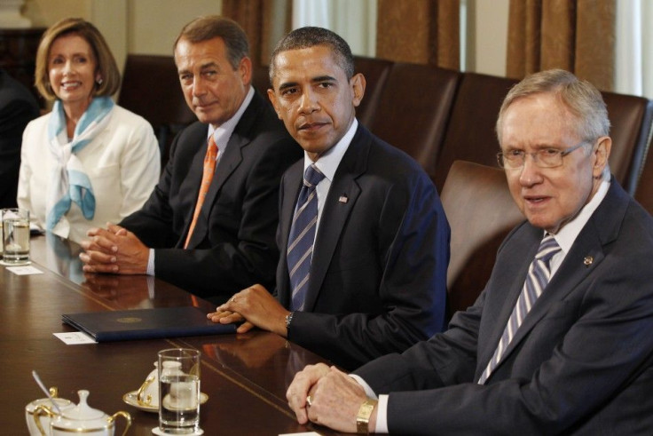 US President Obama meets with Congressional leaders at the White House in Washington