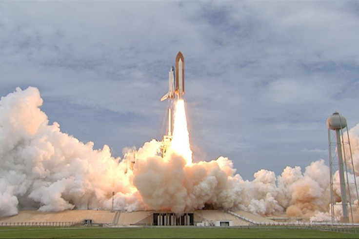 Space shuttle Atlantis lifts off the launch pad for the final space shuttle mission.