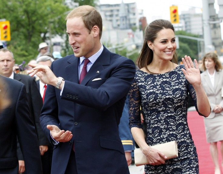 Britain's Prince William and his wife Kate Middleton 