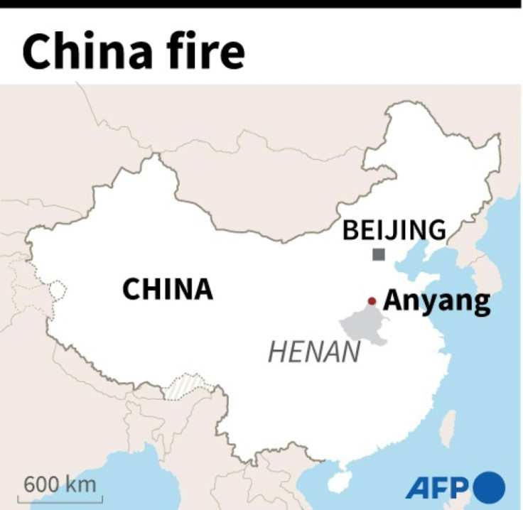 Map locating Anyang City in central China's Henan Province, where dozens of people were killed after a factory fire on Monday.