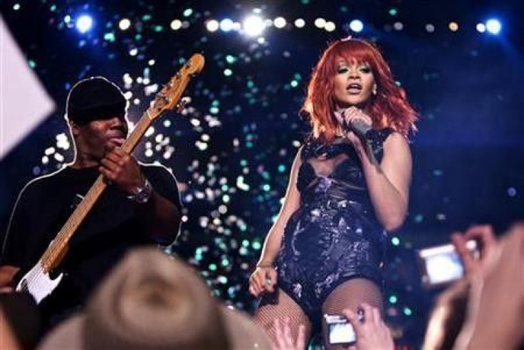 Singer Rihanna performs during a festive concert