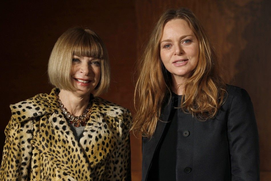 Anna Wintour and Stella McCartney arrive at an event to promote the upcoming exhibition of Alexander McQueens work in London