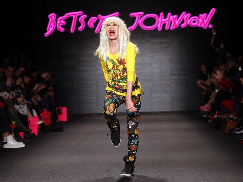Designer Betsey Johnson walks on the runway after her FallWinter 2011 collection show during New York Fashion Week February 14, 2011.