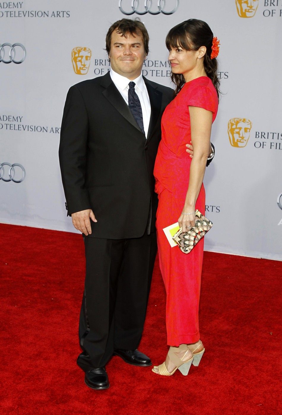  Actor Jack Black and wife Tanya arrive at the BAFTA Brits to Watch event in Los Angeles