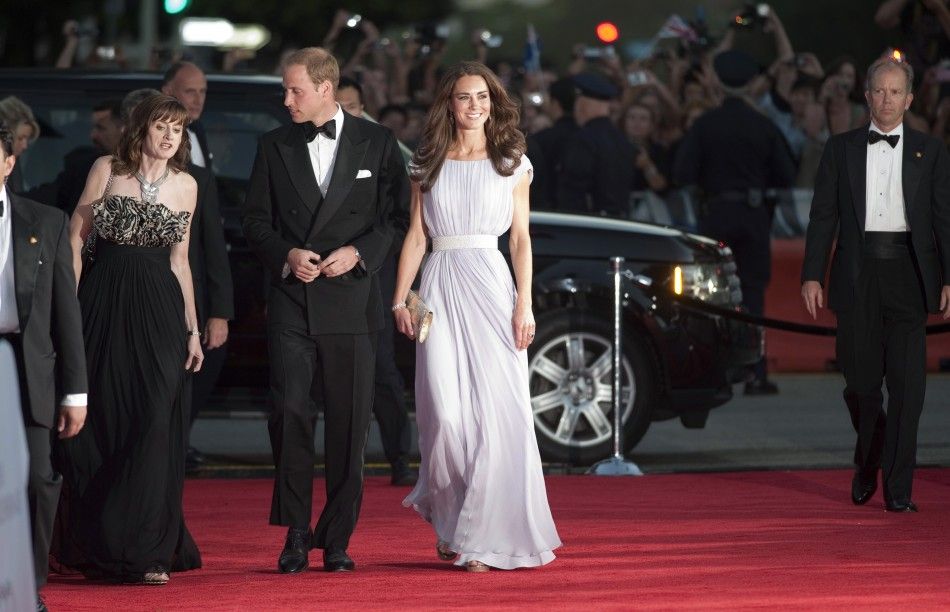 BAFTA Chief Executive Amanda Berry L, Britain039s Prince William and his wife Catherine