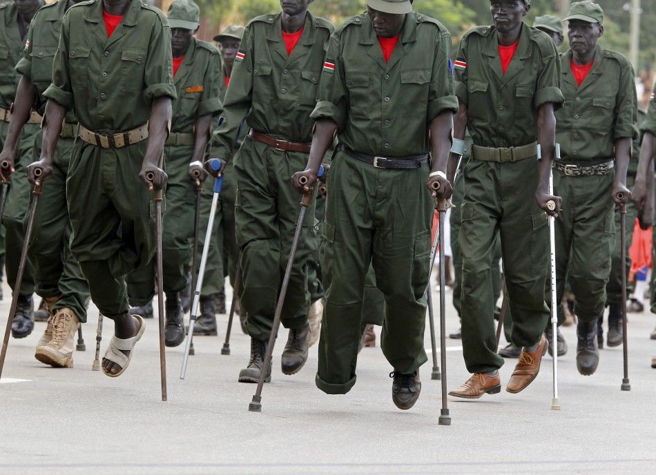 Wounded Sudan People039s Liberation Army SPLA veterans039 march