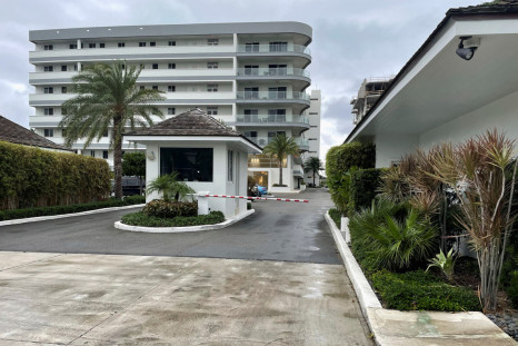 View of the entrance to the condominium complex ONE Cable Beach, in Bahamas