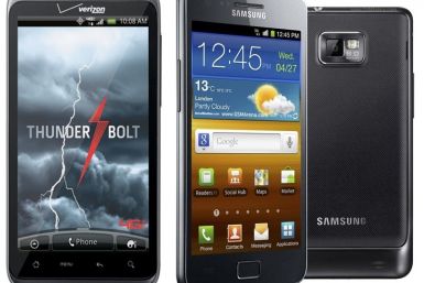 HTC Thunderbolt 4G and Samsung Galaxy S 2