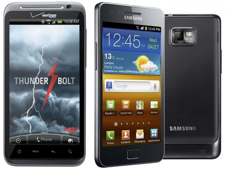 HTC Thunderbolt 4G and Samsung Galaxy S 2