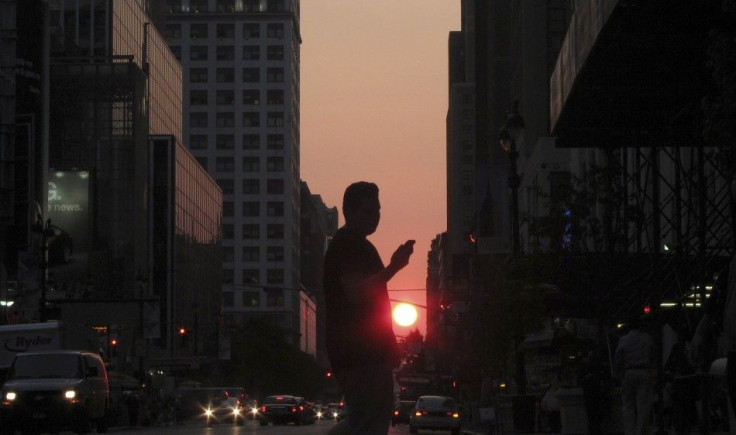 Man in sunset