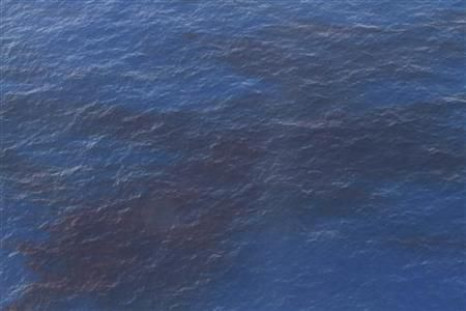 Oil floats near the site of the BP oil spill in the Gulf of Mexico