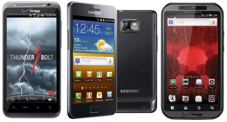 HTC Thunderbolt 4G, Samsung Galaxy S2, Motorola Droid Bionic