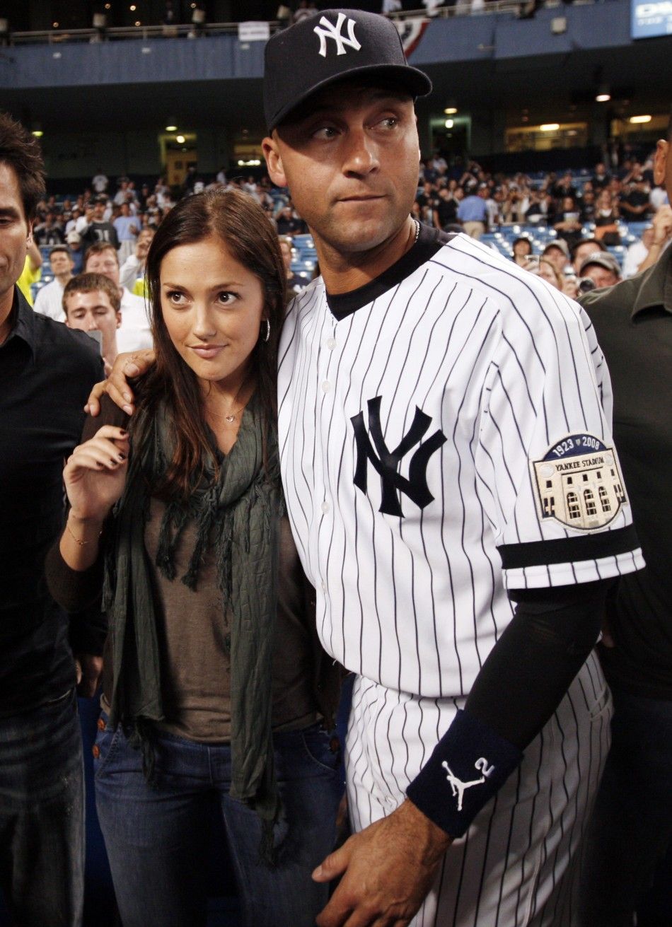 Jeter and Kelly after the final 2008 game