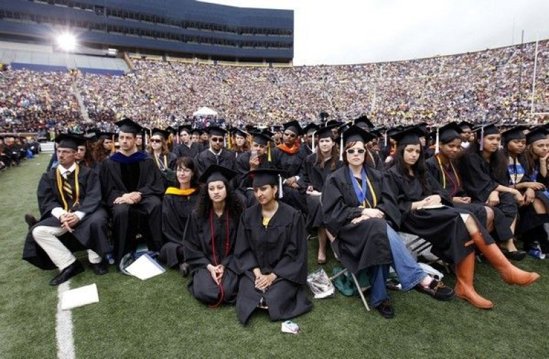 Graduating students at the University of Michigan 