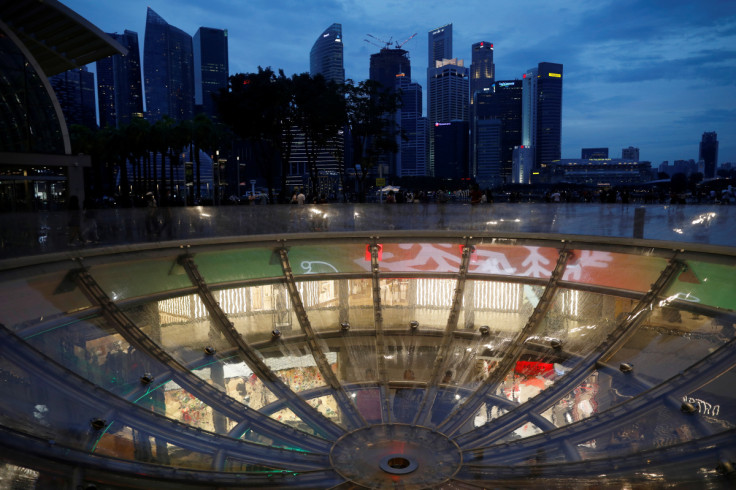 A view of the city skyline in Singapore