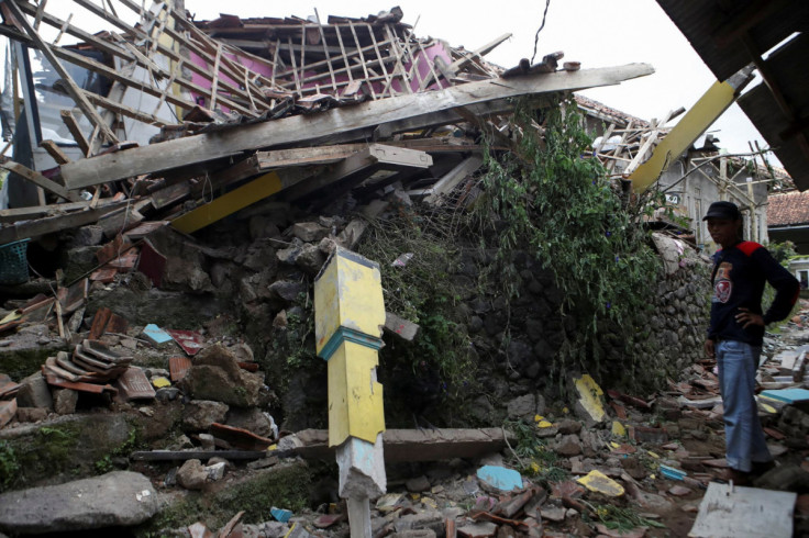 Aftermath of an earthquake in Cianjur