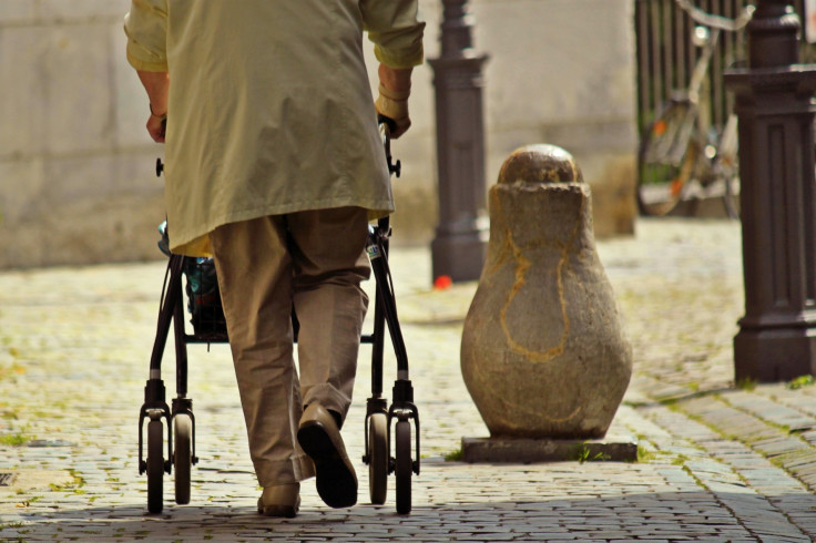 A man using a walking frame