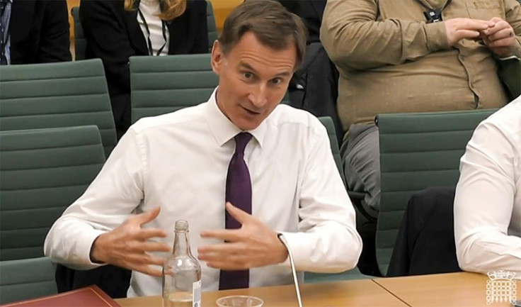 UK finance minister Jeremy Hunt defended the government's Brexit deal with the EU