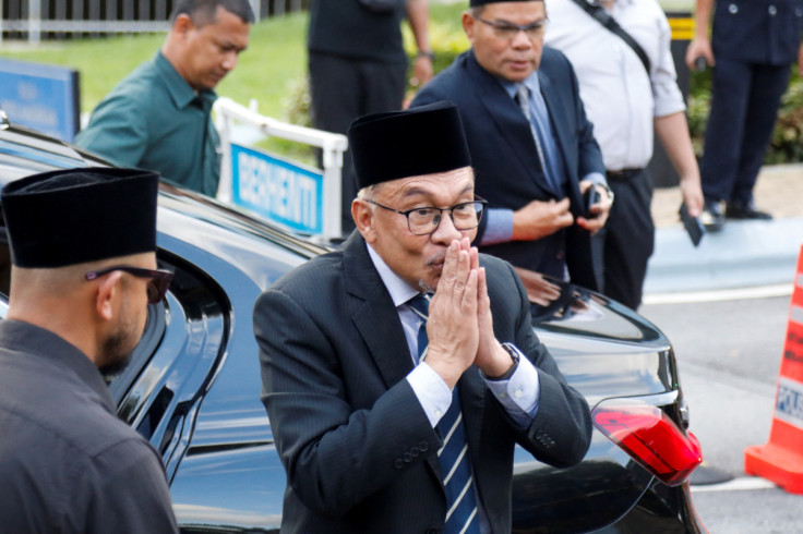 Malaysia's opposition leader Anwar Ibrahim attends a news conference in Kuala Lumpur