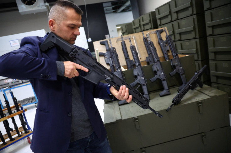 Kowalczyk,42 presents GROT C16 FB-M1, modular assault rifle system at arms factory Fabryka Broni Lucznik in Radom