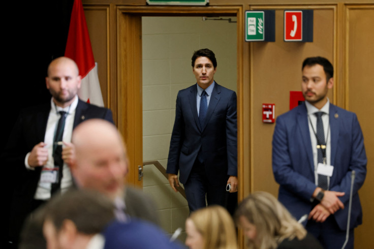 Canada's Prime Minister Justin Trudeau arrives to testify after a break at the Public Order Emergency Commission in Ottawa