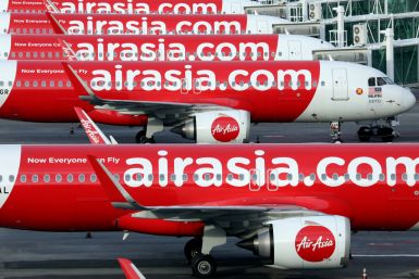 Airasia planes are seen parked at Kuala Lumpur International Airport 2