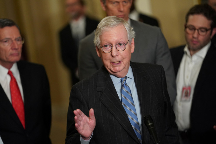 Republican Senators hold weekly news conference in Washington