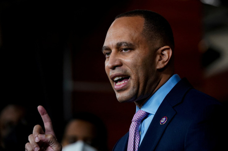 Members of the Congressional Black Caucus speak in favor of voting rights legislation during a press conference on Capitol Hill in Washington