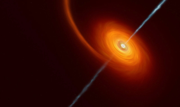 Illustration of a star approaching too close to a black hole