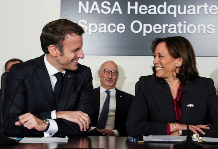  French President Macron and U.S. Vice President Harris visit NASA headquarters in Washington