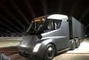 Tesla's new electric semi truck is unveiled during a presentation in Hawthorne