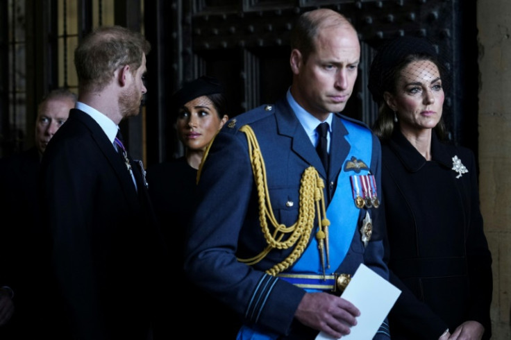 Harry and Meghan, and William and Kate, were on frosty terms at the funeral of Queen Elizabeth II in September